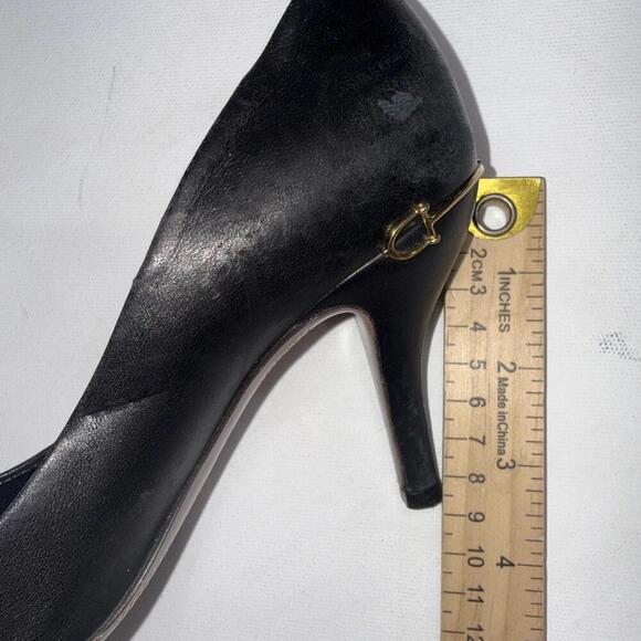 Gucci Amputee Right Only Old Money Classy Pumps Leather Black Shoe Women's 36 - Picture 12 of 15